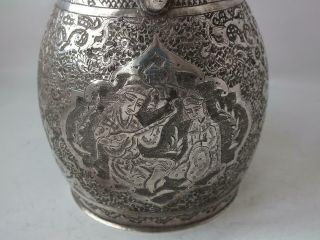 Decorative Persian Solid Silver Coffee Pot c.  1920s/ H 24 cm/ 710 g 5