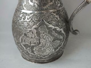 Decorative Persian Solid Silver Coffee Pot c.  1920s/ H 24 cm/ 710 g 8