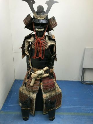 The Kabuto And Armor Full Set Japanese Traditional By Samurai,  Edo Era,  Rare