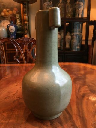 A Chinese Qing Dynasty Celadon Porcelain Vase. 5