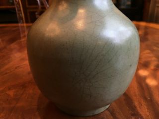 A Chinese Qing Dynasty Celadon Porcelain Vase. 6