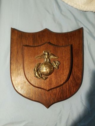 Vintage Hypa Products Inc Us Marine Corps Metal Insignia Sword Holding Plaque