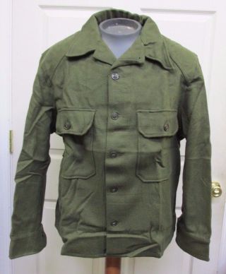 Us Korean War Era Og Olive Green 108 Wool Field Shirt M1952 Nos 1953 Dated Large