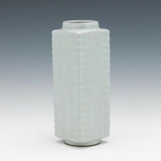 An Chinese Antique Celadon Porcelain Cong Vase. 5