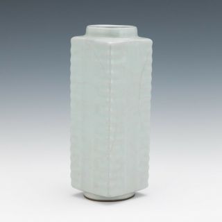 An Chinese Antique Celadon Porcelain Cong Vase. 8