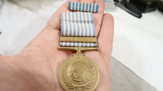 Un Korea War Medal Service With Ribbon