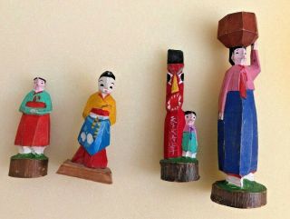 Vintage 1950s Korean Custom Hand Painted Dolls Korea 6
