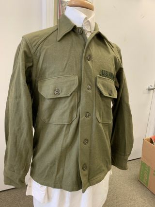 U.  S.  Army Korean War Era Wool Field Shirt Og 108,  42 " - 44 " Chest,  Warm Wool - 42 "