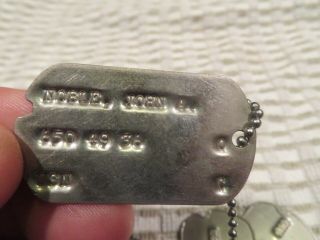 5 Notched USN Navy Dog Tags WWII/Korean War 