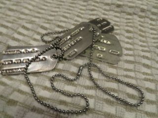 5 Notched USN Navy Dog Tags WWII/Korean War 