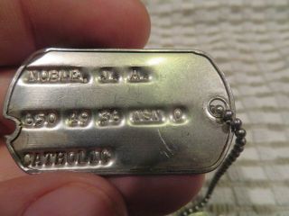 5 Notched USN Navy Dog Tags WWII/Korean War 