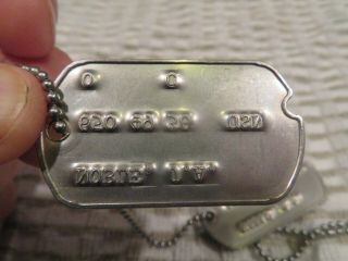 5 Notched USN Navy Dog Tags WWII/Korean War 