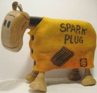 Antique Jointed Wood Toy Spark Plug Horse B Google Comic 9 " Schoenhut 1922 Rare