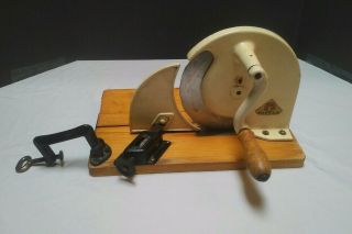 Antique Pede Bread Cheese Meat Slicer Peter Dienes Cutting Machine Cast - Iron