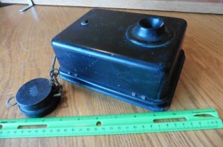 Antique Edwards 1872 Telephone Butler Wall Phone intercom Solid call box Vintage 8