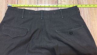 Vintage WWII US Army Trousers Pants Wool W34xL33 Pre - owned 7