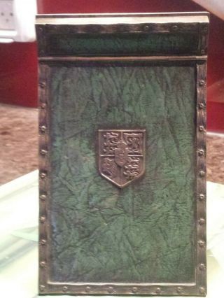 Rare Tiffany Studios Heraldic Notepad Holder