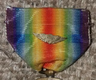 U.  S.  WW1 VICTORY MEDAL with US ARMY AIR CORPS PILOT WING 2
