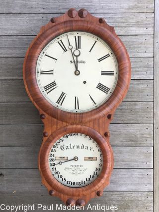 Antique Seth Thomas " Office Calendar No.  4 " Clock