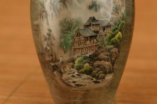 chinese natural hair crystal hand painting landscape snuff bottle 3