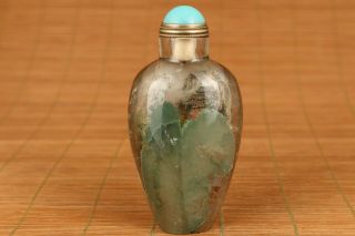 chinese natural hair crystal hand painting landscape snuff bottle 7