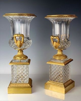 DORE BRONZE AND CUT CRYSTAL VASES 22 