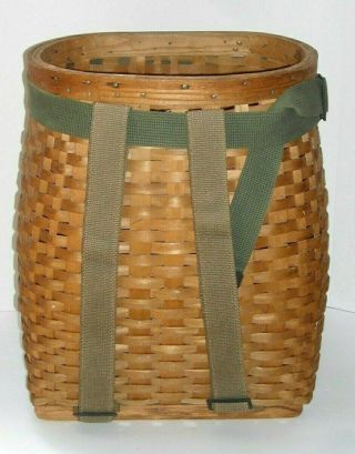 Antique/vintage Adirondack Trappers Hunting Gathering Backpack Basket