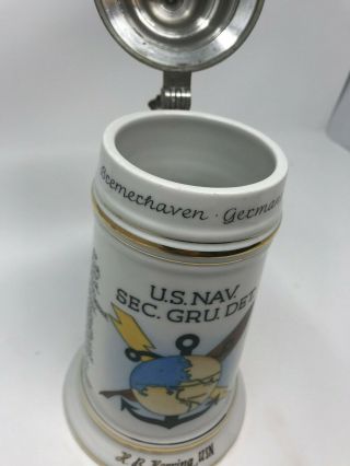 U.  S.  Navy Security Group Detachment Bremerhaven Germany Beer Stein lithopane 3