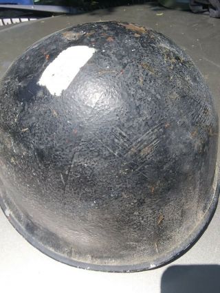 World War II Helmet shell.  Ww2.  ww11.  Fixed bales. 2