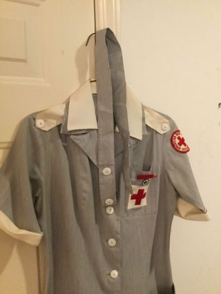 WWII Era Red Cross Nurses Uniform And Cap 4