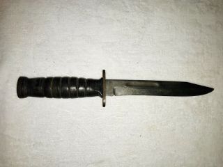 Vintage Kutmaster Utica Us Combat Fighting Knife Ww 2 Style W/sheath