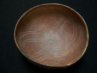 Fine Solid Authentic Circa 1350 Ad Mogollon Fourmile Polychrome Pottery Bowl