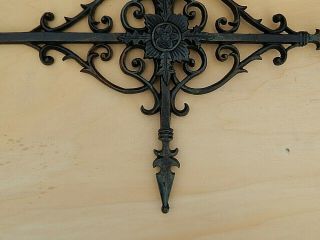 Wrought Iron Cross,  Large and Heavy Cast Iron.  Conditon. 3