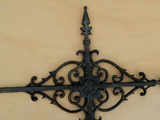 Wrought Iron Cross,  Large and Heavy Cast Iron.  Conditon. 5
