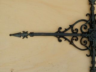 Wrought Iron Cross,  Large and Heavy Cast Iron.  Conditon. 6