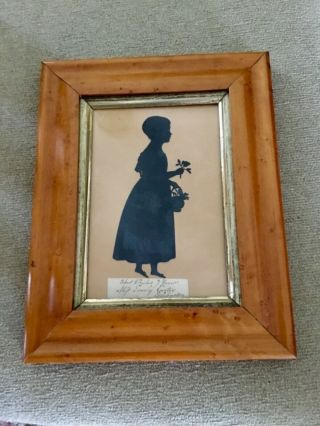 Authenticated Augustin Edouart Silhouette Circa 1838,  Miss Emily Carter,  Age 7