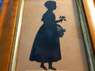 AUTHENTICATED Augustin Edouart Silhouette Circa 1838,  Miss Emily Carter,  Age 7 2