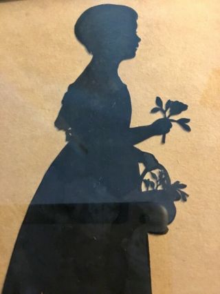 AUTHENTICATED Augustin Edouart Silhouette Circa 1838,  Miss Emily Carter,  Age 7 3