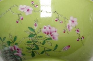 Chinese famille rose bowl w Yongzheng official porcelain mark 3545 4