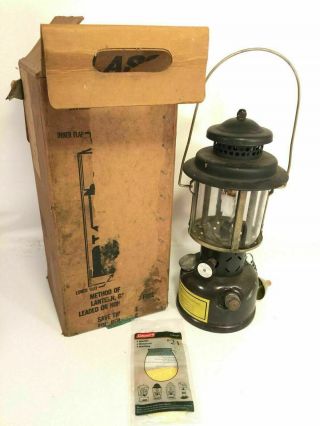 Us Military Army Field Lantern Vintage Quadrant Globe Coleman Type Made In Usa