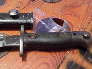 SIAM WILD TIGER Siamese P1907 Enfield Bayonet & Leather Scabbard RARE 5