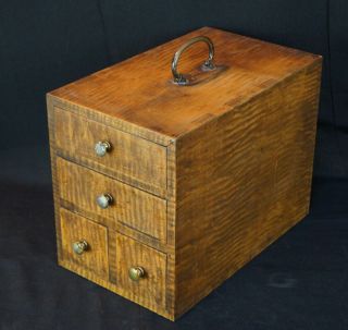 Japan Furniture Tool Box Small Cabinet 1900s Japanese Interior Wood Craft