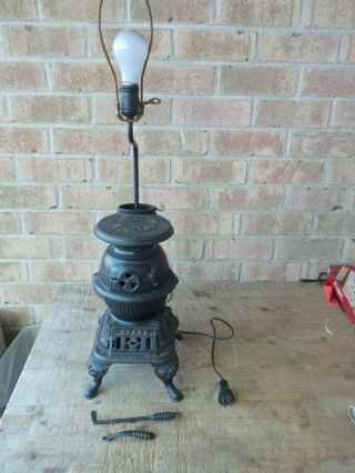 Cast Iron Spark Pot Belly Stove Salesman Sample 14 " W Handle Tools Light Excelle