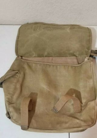 US Army WWII 1942 Musette Bag Canvas Langdon Tent and Awning Co. 10