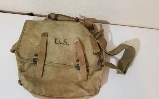 US Army WWII 1942 Musette Bag Canvas Langdon Tent and Awning Co. 3