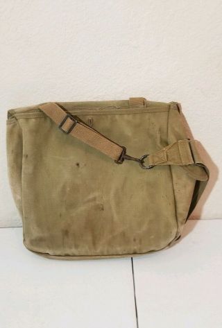 US Army WWII 1942 Musette Bag Canvas Langdon Tent and Awning Co. 6