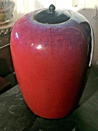 Chinese 18th - 19th Century Qing Dynasty Sang - De - Boeuf Oxblood Ginger Jar
