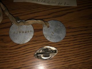 Two - WW1 Vintage US ARMY SOLDIER DOG TAG IDENTITY DISK 4