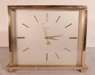 Vintage Bulova Accutron Desk Or Table Clock W/ 214 Tuning Fork Movement