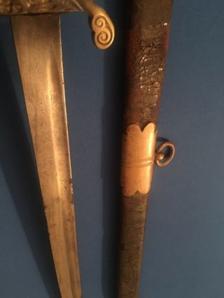 Antique Old German? British? Spain? Navy Naval Sword Dagger Knife 2